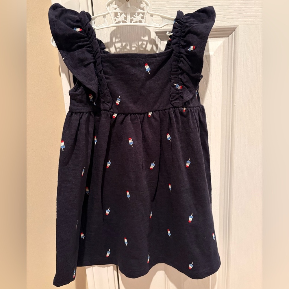 GAP Black and Red Pleated Ruffled Sundress